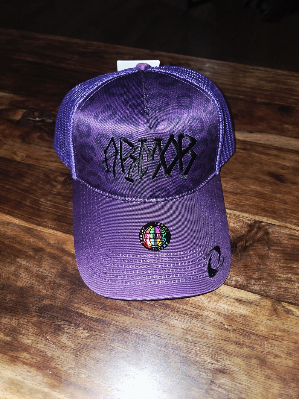 Armor Jeans Purple Trucker Hat Mesh Back Adjustable Snapback One Size